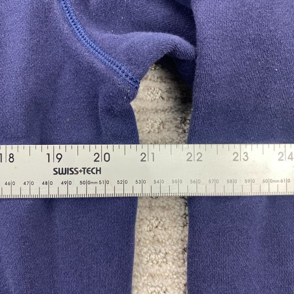 Under ARMOUR Sweater Men Medium M Navy Blue Green Logo Hoodie Spell Out Pullover - Picture 6 of 7